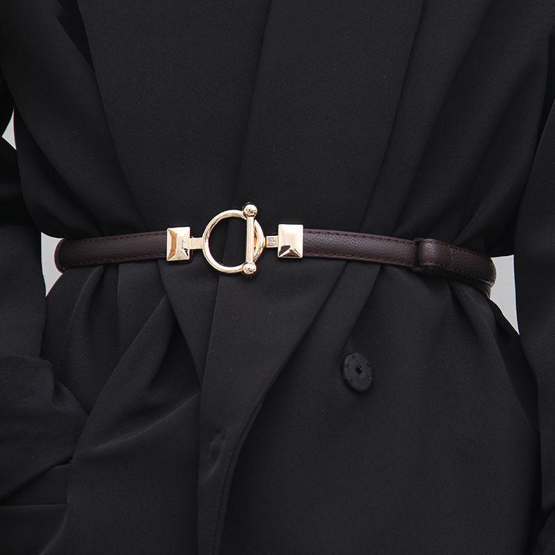 Womens Elegant Modern Dress Belt In Chic Black And Camel Colors Perfect For 2023 Autumn