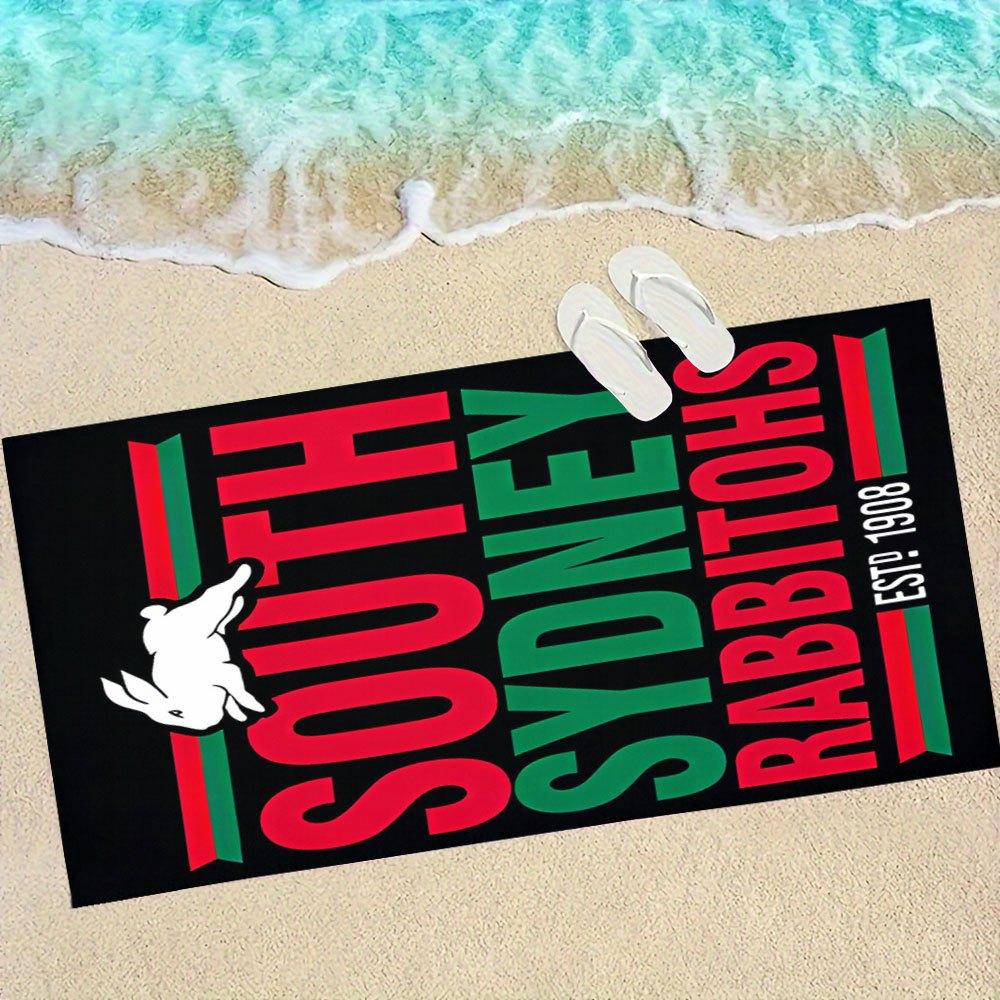 1PC Trendy Rabbit Pattern Beach Towel Portable Soft Swim Travel Towel for Sports Pool Beach