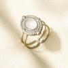 Exquisite White Shell Ring Silver Color Finger Jewelry Stainless Steel Rings For Women Men Accessories Beach Anillos Mujer Gift