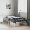 Vidaxl Struttura Letto in Metallo con Testiera, Bianca, 100X190 Cm