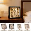 Custom Picture Frame Diy Mini Museum Silhouette Box Kit with Light Custom Memory Display Frame Gold Miniature for Anniversary