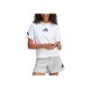 Adidas Z.N.E. Crew Neck Pullover Short Sleeve T-Shirt Women Tops White JE7857