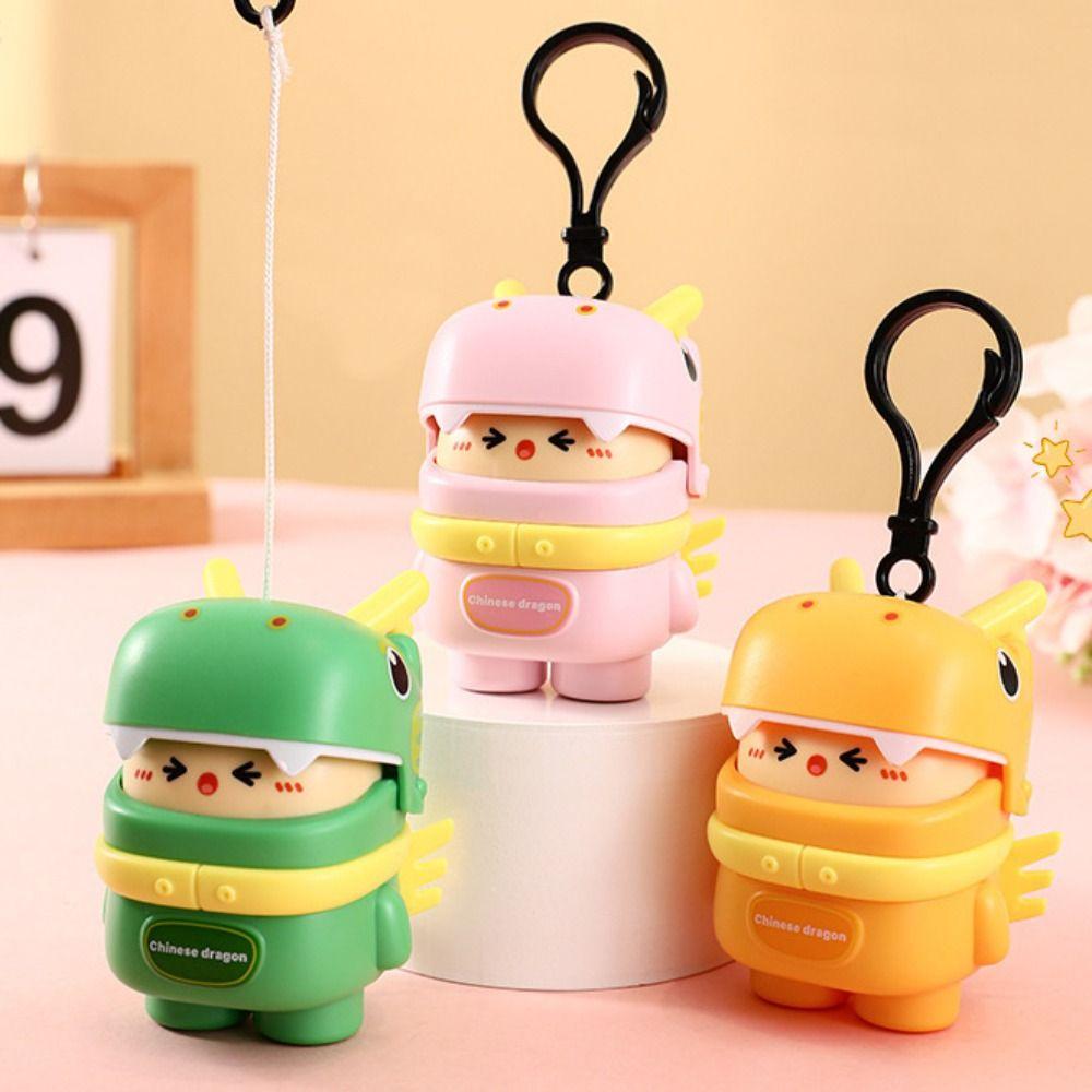 

Stretchable Swing Wings Keyring Fashion Pull String Animal Pendant Flying Dinosaur Keychain Unisex розовый