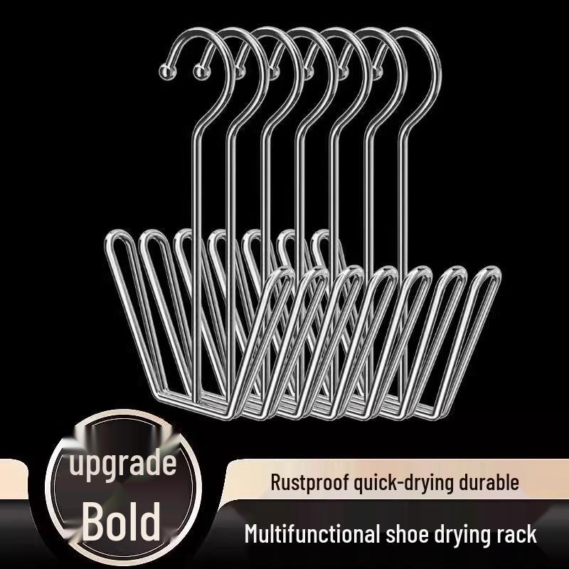 Stainless Steel Windproof Multi-Functional Outdoor Hanging Shoe Drying Rack