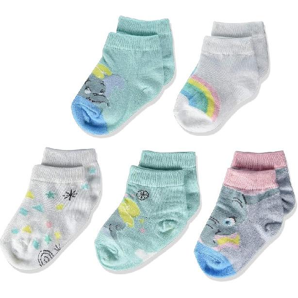 WINNIE THE POOH Baby 5 Pack Shorty Socks 12-24 Months