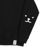 [Unisex] Elbow Puppy Face Smile Hoodie_Black/White Logo