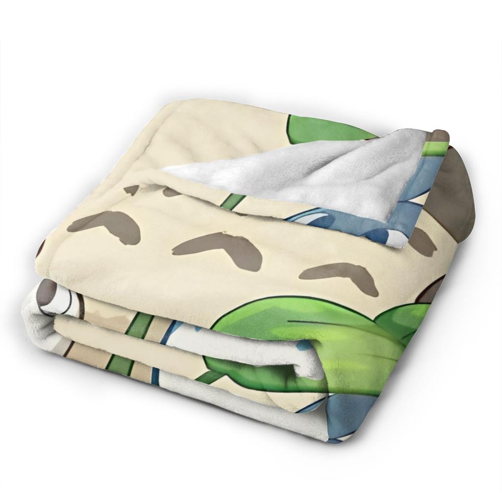 Süße T-Totoros Flanelldecken Cartoon Anime Lustige Überwurfdecken für Zuhause 125*100cm Tagesdecke,