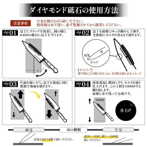 BullBear Diamond Knife Sharpening Stone Sharpener, #400 & #1000, Double-Sided, with Angle Retention Clip