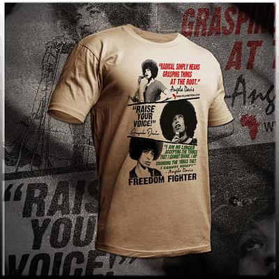 T-shirt Storia Nera Angela Davis Icona Pantera Panafricano melanina Radici Orgoglio