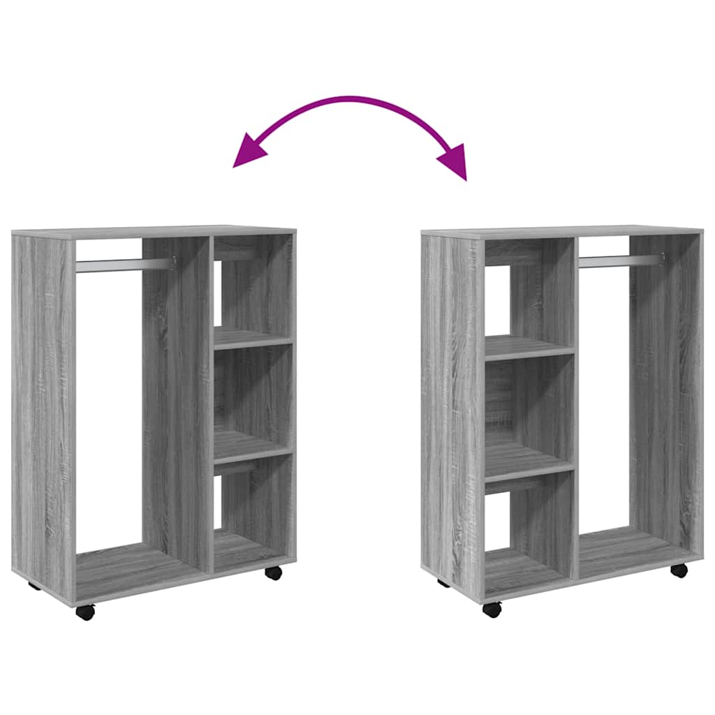 Wardrobe Gray Sonoma 80 x 40 x 110 cm Particleboard
