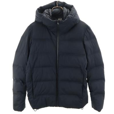 Casaco de Penas Sem Costuras M Azul Marinho Masculino Usado