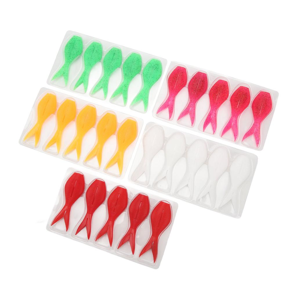 25PCS Fishing Soft Baits TPR High Elasticity Floating Pomfret Bait Artificial Lures Fishing Accessories for Freshwater