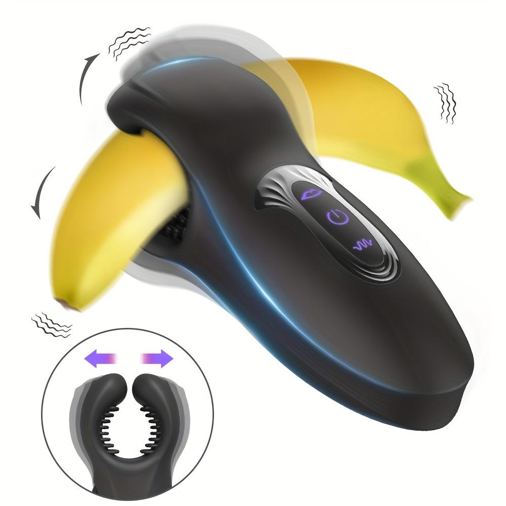 Male Vibrator Sex Toy - 10 Function Masturbator with Dual Heads, 360° Vibration & Suction Stimulation, Portable Penis Trainer for Men (Adult Toy)