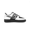 Nike Air Force 1 Leather Low top Skateboard Shoes Men's Black White CW2288-001()