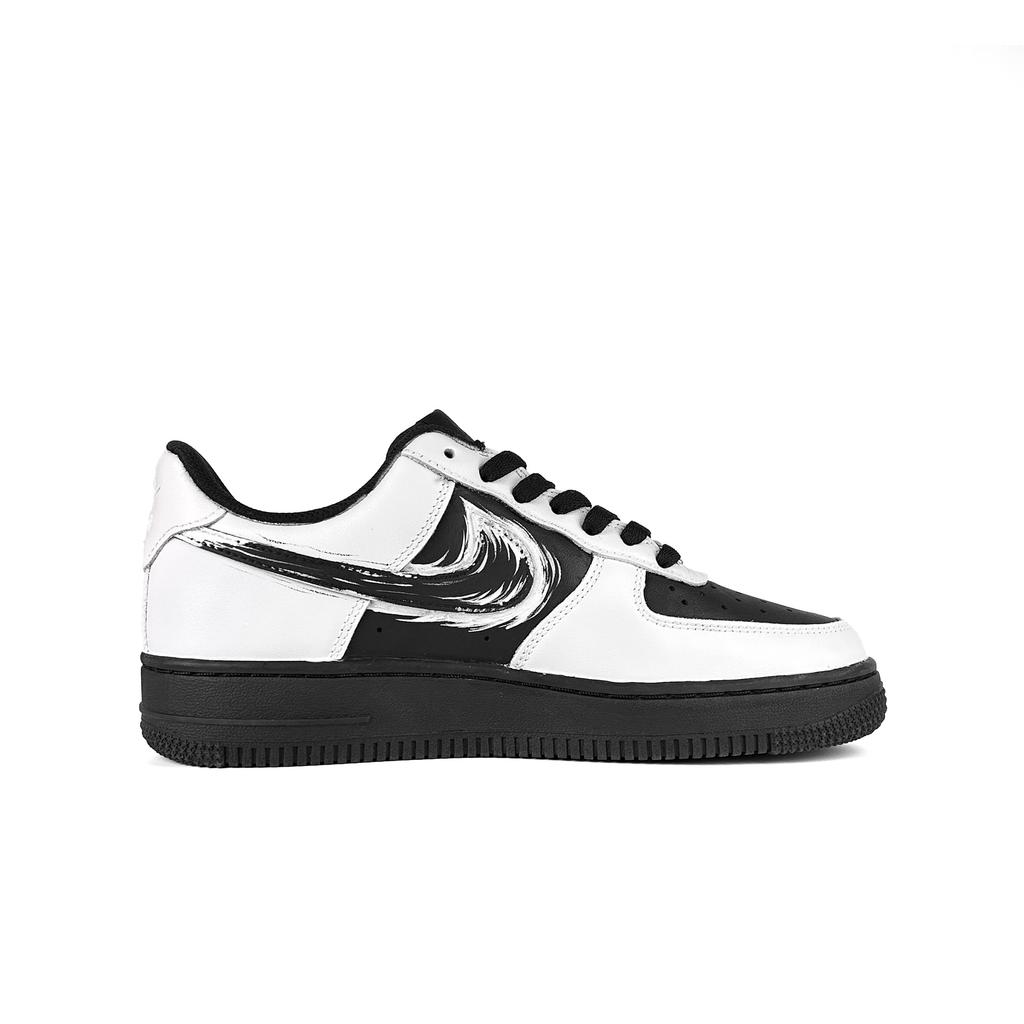 Nike Air Force 1 Leather Low top Skateboard Shoes Men's Black White CW2288-001()