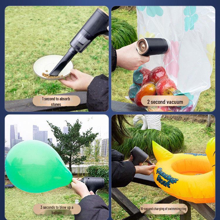 "Wireless Dual-Purpose Car Vacuum: Strong Suction & Blowing for Interior"