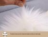 Modern Minimalist White Long-Pile Carpet for Bedroom, Living Room, or Decorative Display