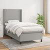 Vidaxl Letto Continentale Con Materasso, Grigio Chiaro, Tessuto, 90X190 Cm