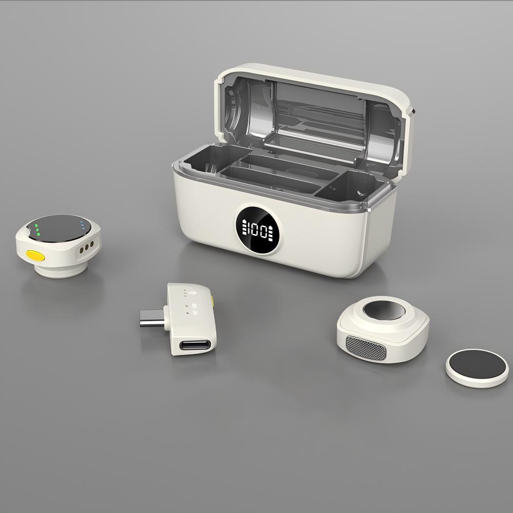 Q18 Magnetic Wireless Collar Microphone with Noise Reduction for Live Broadcast & VLOG