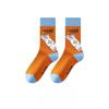Ladies Spring and Autumn New Zodiac Cartoon Sports In Tube Cotton Socks