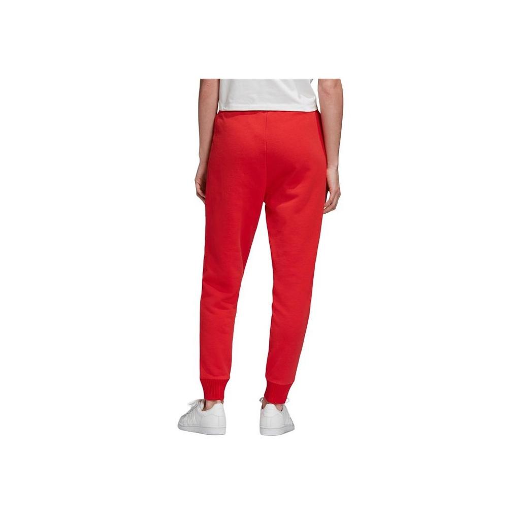 Adidas Originals Cuffed Pants With Logo Pattern Women Pants Red FU1741
