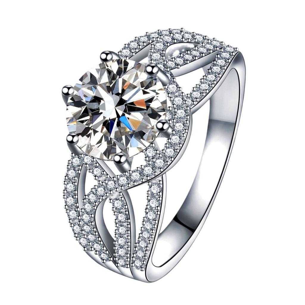 tume Best-selling popular rings  European and American vintage interwoven full-diamond hollow ring for women