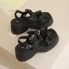 Fashion Roman Sandals 2025 Summer Bow Shoes Clear Heels Buckle Strap Open Toe Gladiator New Clogs Peep Beach Girls Comfort Scandals Butt