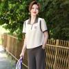 YUZHAOLIN Mid-Aged Women's Summer T-shirt & Pants Set