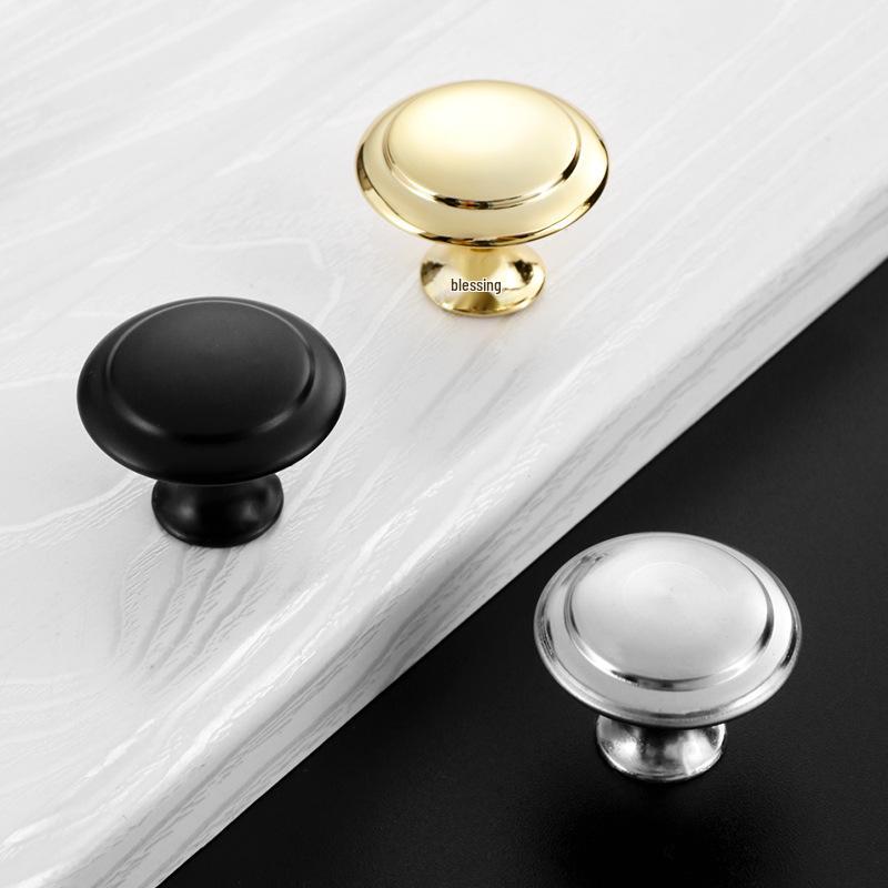 Gold Black Stainless Steel Round Drawer Handle for Kitchen or Shoe Cabinets