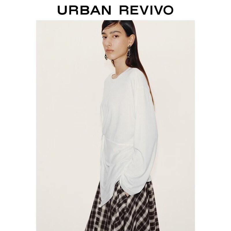 UR2026 Women's Irregular Twist Long Sleeve T-Shirt