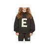 Fear of God Essentials Logo Velour Solid Long Sleeve Polo Shirt Kids Tops Black Iron FOG-SS22-221