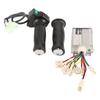 Borstad motorstyrenhet Set Aluminiumlegeringsskal Gummihandtag 36V 1000W 4-stegs Gashandtag Vridhandtag för