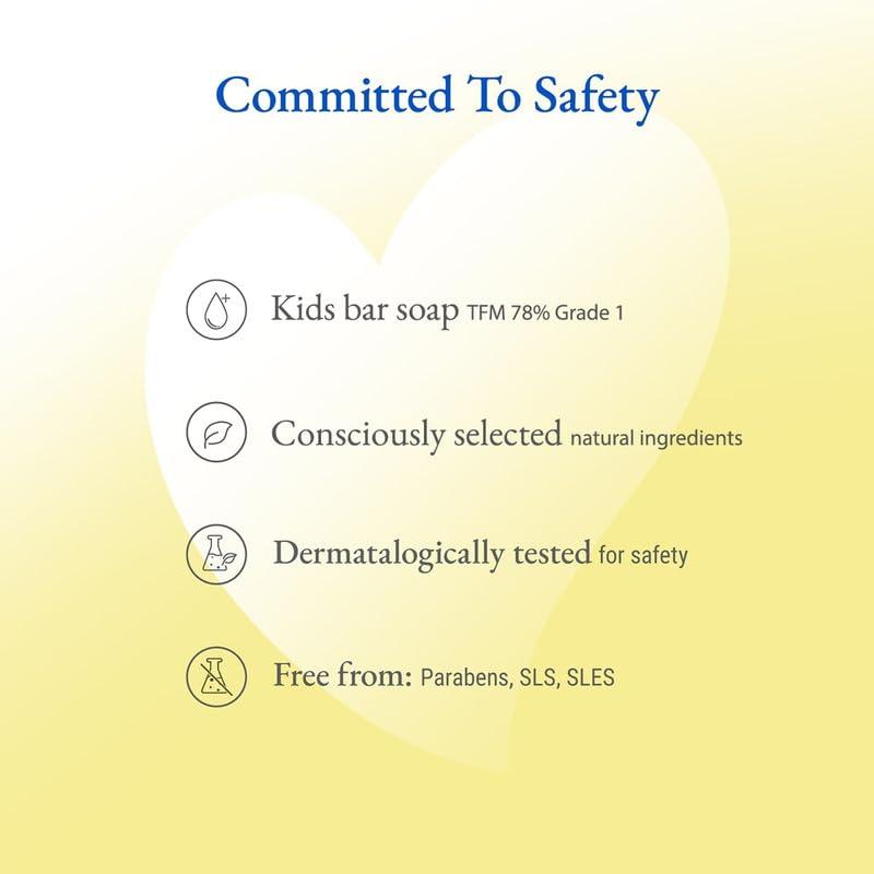 Softsens Kids Soap Samba 75G Gentle Nourishing Care With Shea Butter & Natural Milk Cream For Toddlers 2-10 Years Pack of 5 x 75g