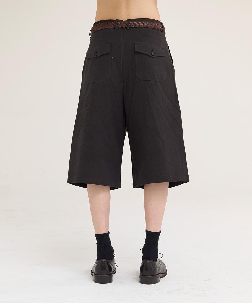 Akesi Harrison Bermuda Cotton Pants_Washed Black