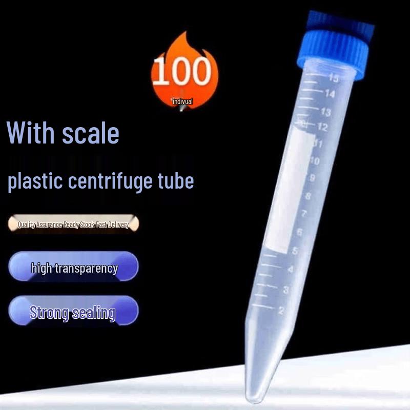 Aokewen 15ml Plastic Centrifuge Tube with Screw Cap