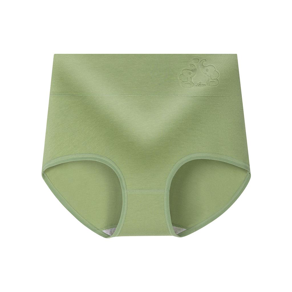 Plus Size Women's Pure Cotton 10A Antibacterial Cotton Crotch High Waist Tuck Briefs