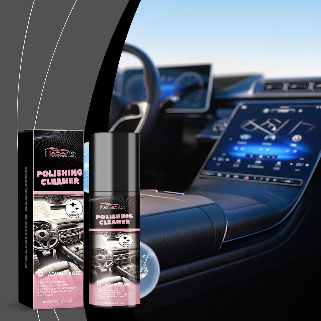 100ml Car Interior Polisher Car Interior Polishing Renewal Stain Removal Maintenance Care Polish Anti-fouling