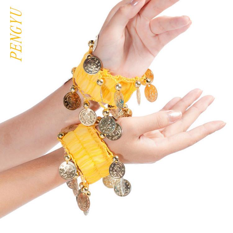 Belly Dance Accessories: Chiffon Wristbands, Bracelets, Bangles, Hand Jewelry Ornaments