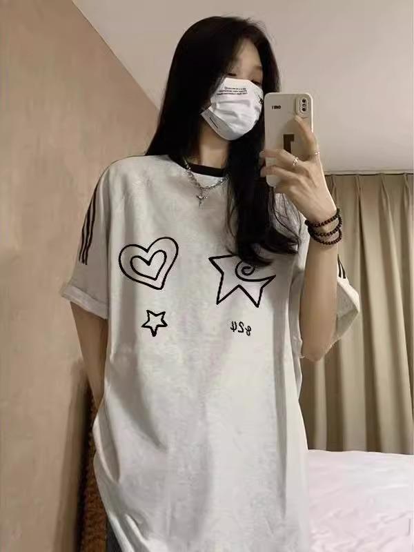 

2025 American Retro Women s Heavyweight Cotton Raglan T-shirt - Loose Fit, Short Sleeve 3XL білий/сірий колір