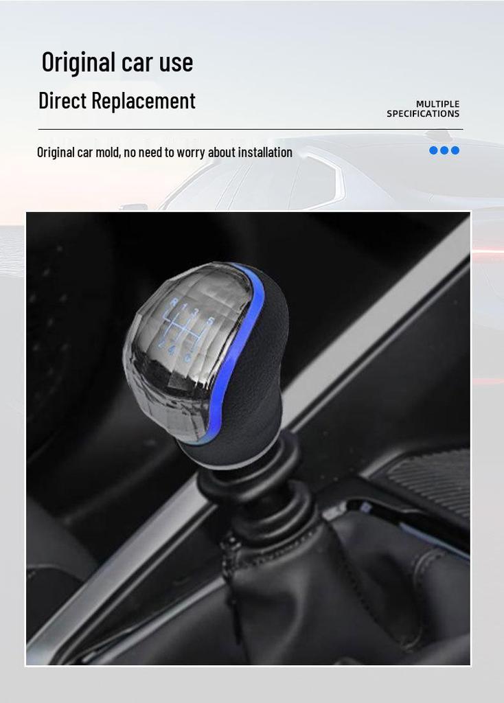 Crystal Luminous Seven-Color Manual Gear Shift Knob for Haval M6/H6/H5, Fengjun 5/6 - Modified Car Accessory