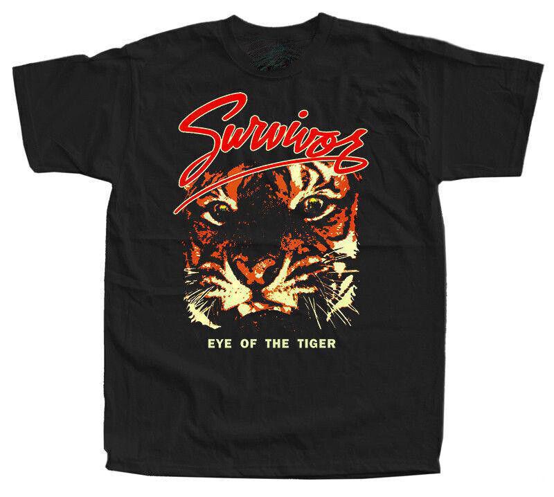 Survivor Band Eye Of Tiger Cotton S-5XL Unisex Black Tee Shirt Unisex T-Shirt S
