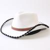 Popolari cappelli da cowboy western retrò classici europei e americani, cappelli a cilindro con punta a cuore alla moda per uomo e donna