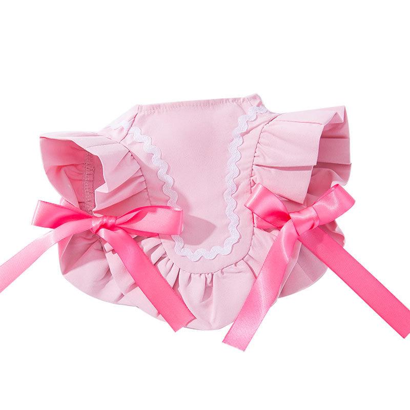 Spring and Summer Small Flying Sleeves Princess Style Bow Dog Vest Cat Breathable Thin Two-legged Pet Clothes