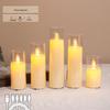 Rechargeable LED Acrylic Simulated Candle with Swinging Flame - Romantic Home Ambiance