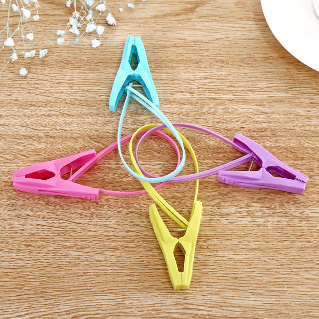 Clothes Pegs 12 pcs Anti-slip Hanging Clip Windproof Rope clamp Socks Hanger Drying tools Multicolor for home small thing
