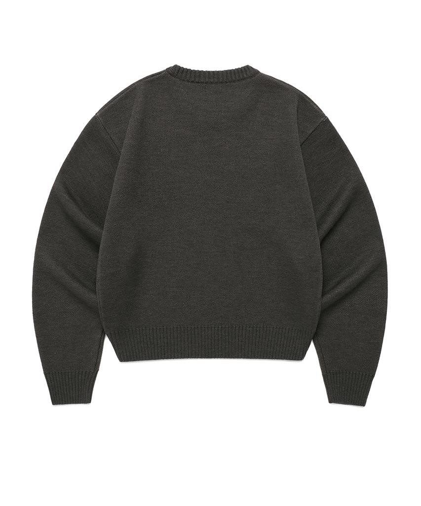 CAVISH W Dust Classic Rose Knit Sweater Charcoal(Cv2Effk605A)