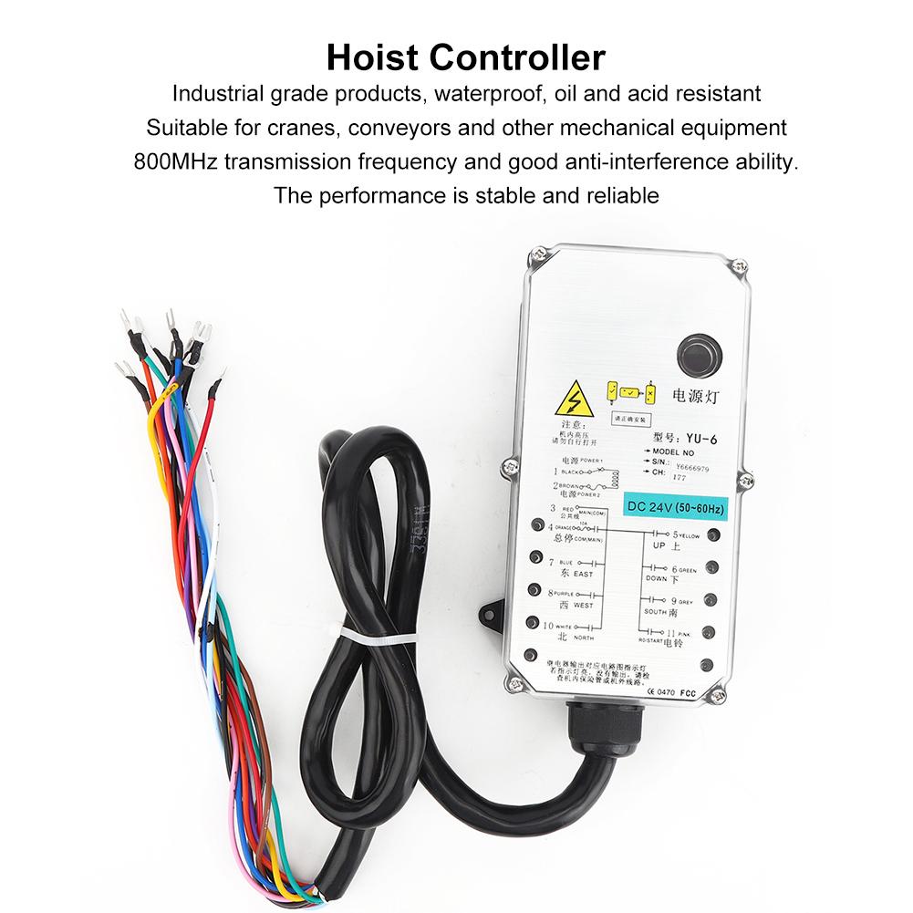 Hoist Controller Single Handle Industrial 3-Proof Electric Hoist Remote Control YU-6DC24V