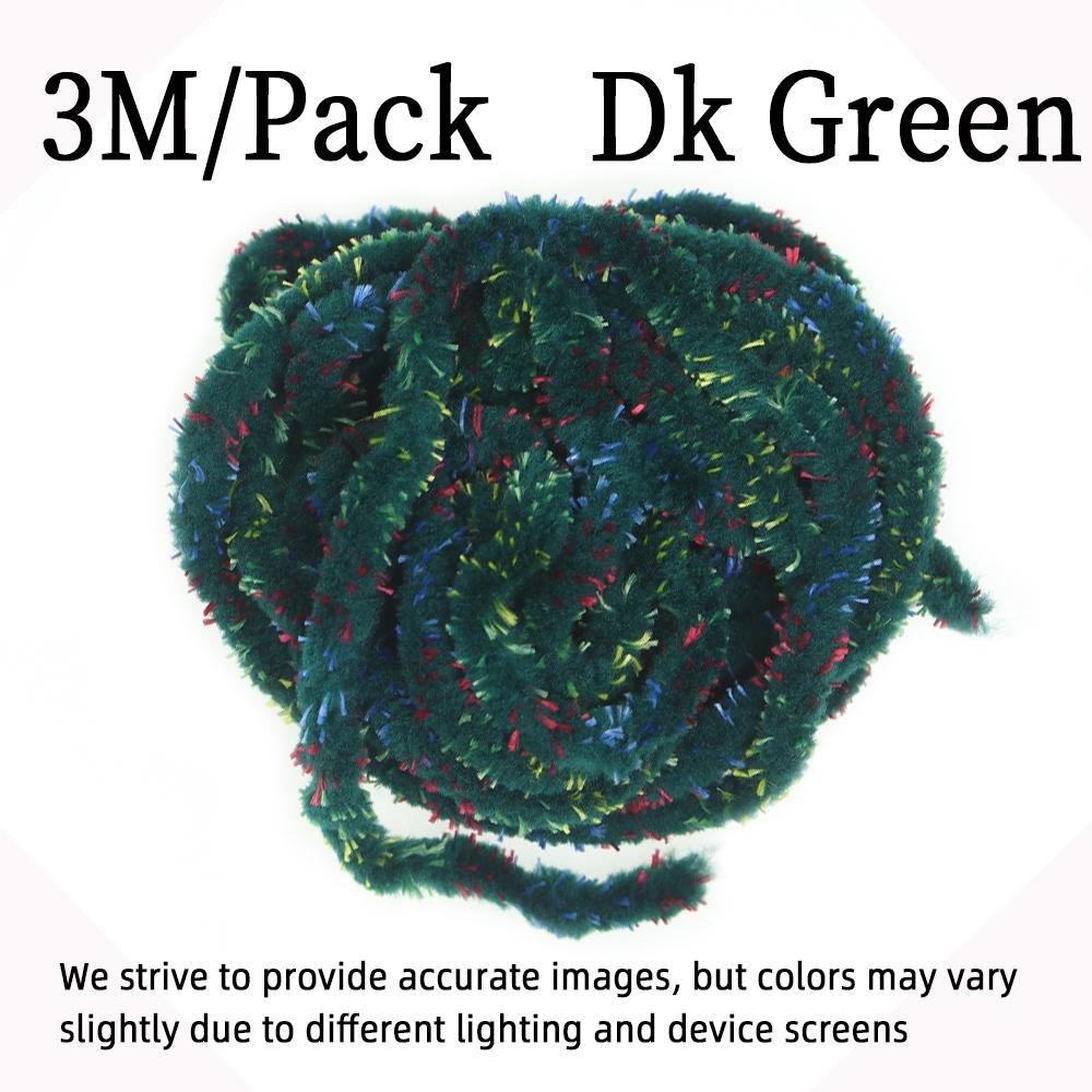 6~7mm 3M/Pack Fly Tying Material Mottled Mop Chenille for Stone Flies Emerging Caddis Nymphs Larvae Woolly Bugger