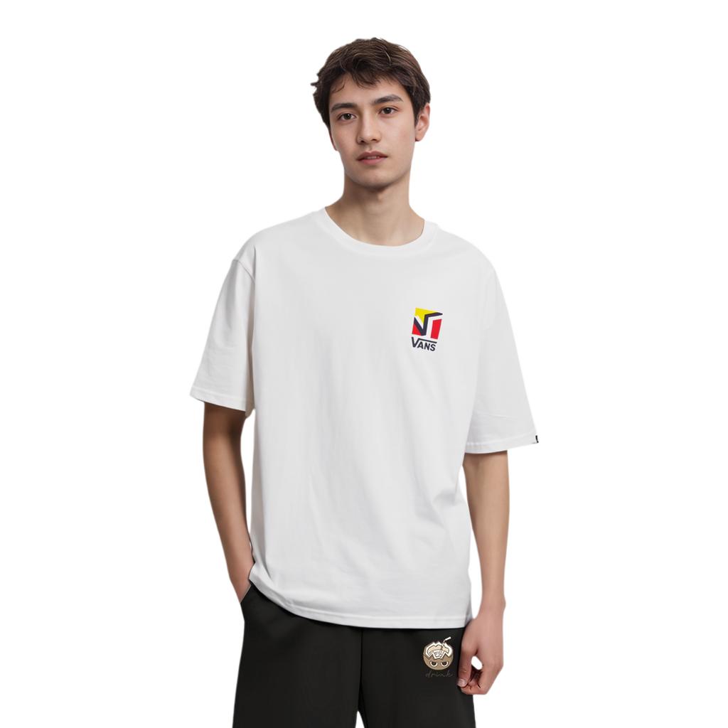 Vans T Shirts Men's White Crew Neck Moderate Straight Fit VN0A54K8WHT