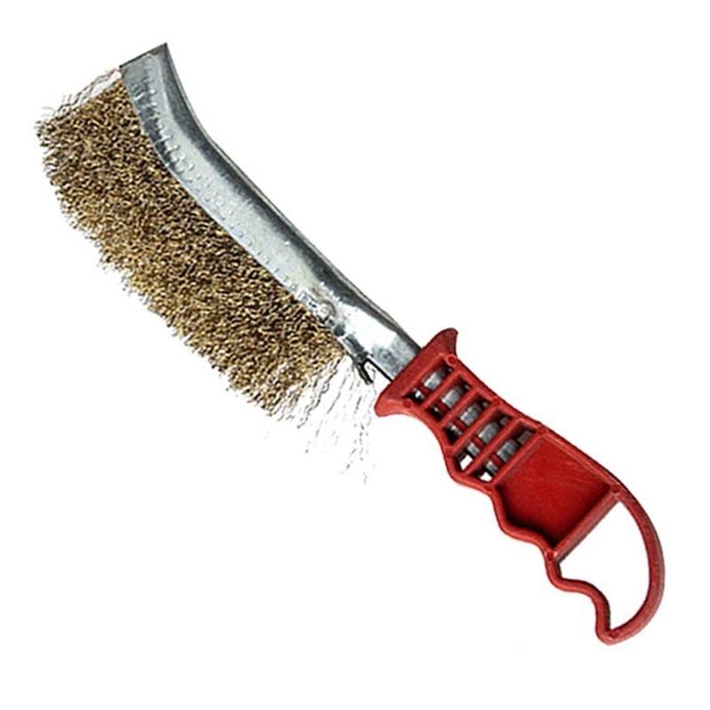 New 1pc Wire Hand Brush Set Nylon Brass Steel Brushes Clean Surface